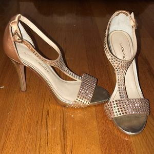 Gold studded Open toes heels